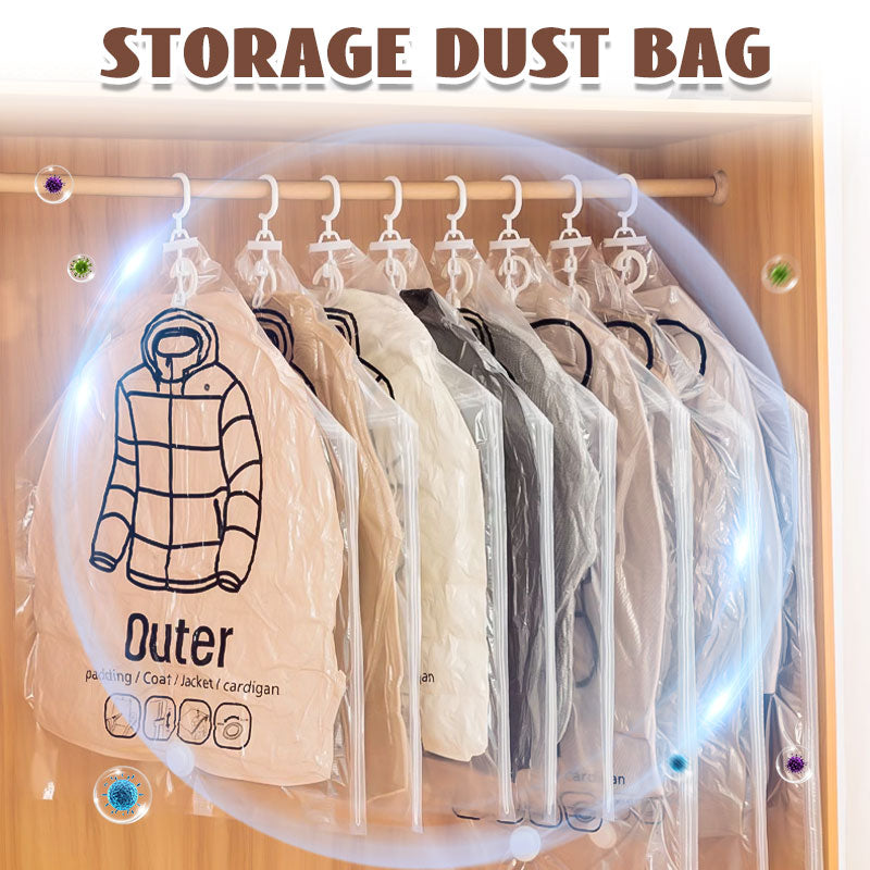 💨✨ Aufhängbarer Vakuumbeutel 50% Rabatt💞💪 Platzsparen, Staubschutz, Wiederverwendbar für Kleidung & Reisen