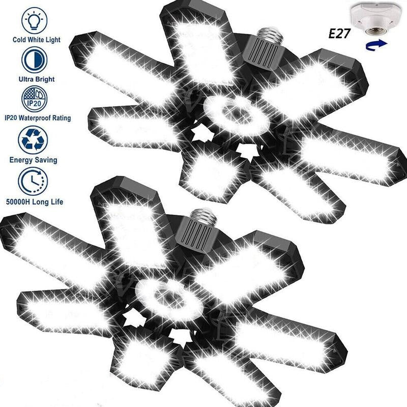 💡 50% RABATT! 🚗 Helle LED-Garagenleuchte mit Verformbaren Paneelen – 360° Verstellbar, Energieeffizient & Perfekt für Garage & Werkstatt 🔧