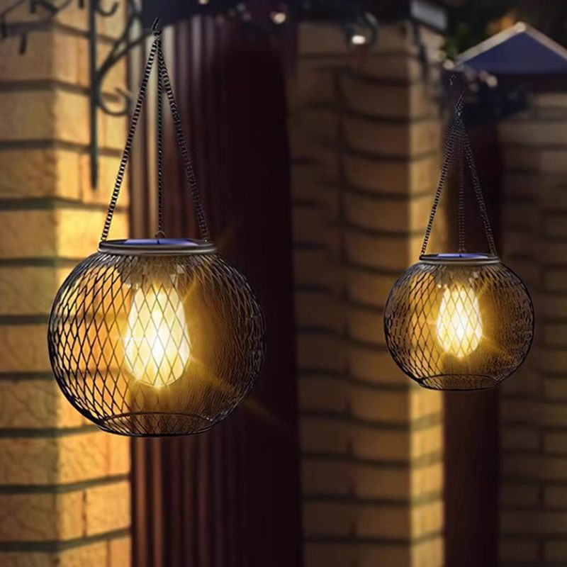 Solar Hängelampe Retro Metall - IP65 Wasserdicht für Garten & Terrasse