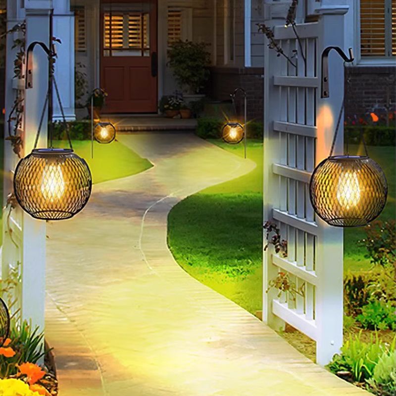 Solar Hängelampe Retro Metall - IP65 Wasserdicht für Garten & Terrasse