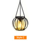 Solar Hängelampe Retro Metall - IP65 Wasserdicht für Garten & Terrasse