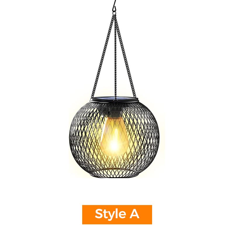 Solar Hängelampe Retro Metall - IP65 Wasserdicht für Garten & Terrasse