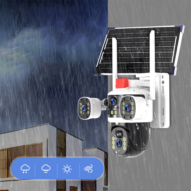💥Neuer Verkaufsschlager 2026🎥 Solarbetriebene 360°-Kuppelkamera mit drei Objektiven✈️ Kostenloser Versand