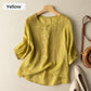 👚 50% RABATT! 🌿 Damen Dünnes Stickerei-Shirt aus Atmungsaktiver Baumwolle & Leinen – Leicht & Luftig – Perfekt für Sommer & Urlaub – Kurzarm & Rundhals ✨