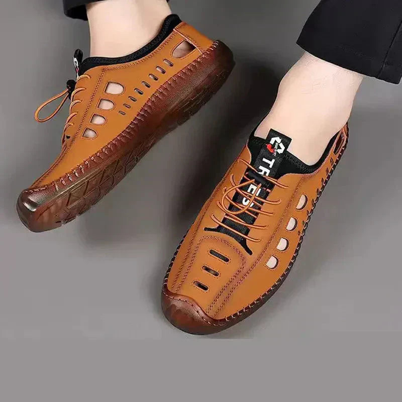 🥾 NUR FÜR KURZE ZEIT: 50 % RABATT! ✨ Wander-Slipper – weiches Leder, atmungsaktiv, rutschfest 🏔️