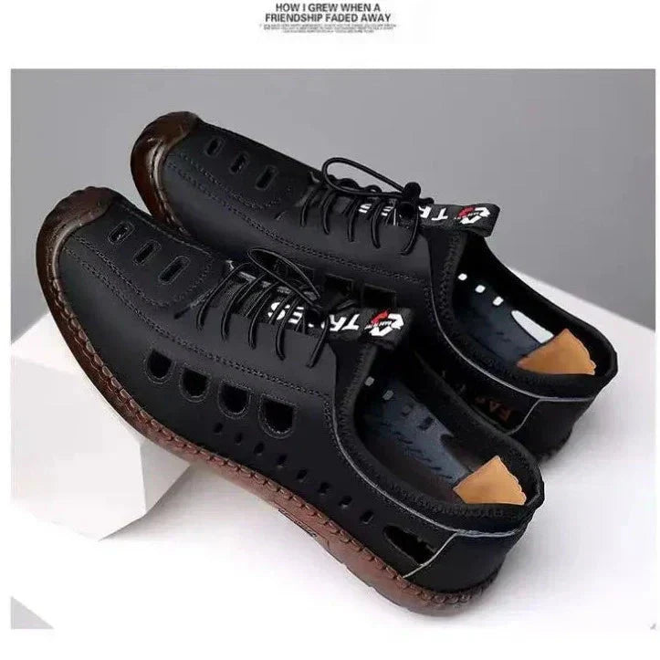 🥾 NUR FÜR KURZE ZEIT: 50 % RABATT! ✨ Wander-Slipper – weiches Leder, atmungsaktiv, rutschfest 🏔️