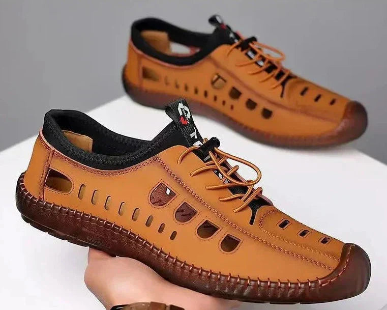 🥾 NUR FÜR KURZE ZEIT: 50 % RABATT! ✨ Wander-Slipper – weiches Leder, atmungsaktiv, rutschfest 🏔️
