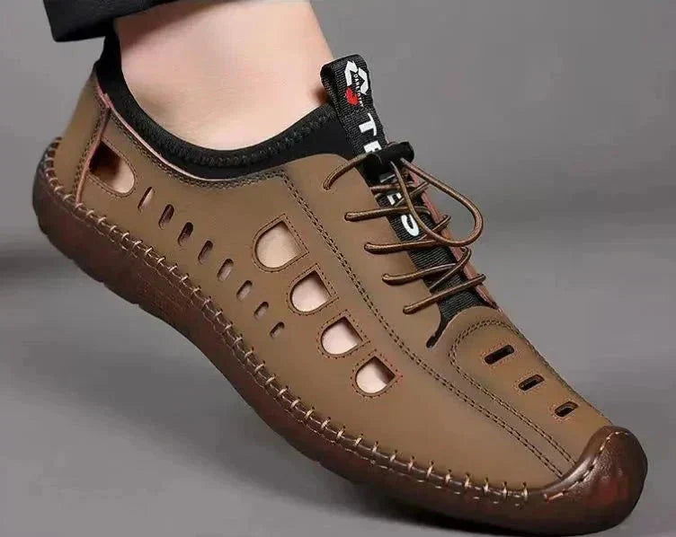 🥾 NUR FÜR KURZE ZEIT: 50 % RABATT! ✨ Wander-Slipper – weiches Leder, atmungsaktiv, rutschfest 🏔️