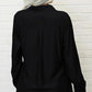 👚🤍 Einfarbiges Damen-Hemd mit Revers, langen Ärmeln & Button-Down-Kragen