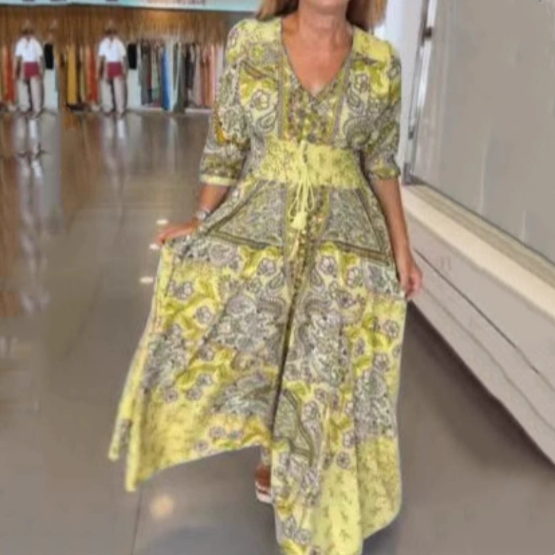 ⏳Begrenzte Zeit 50% Rabatt💥Elegantes langes Blumenkleid für Damen🌸