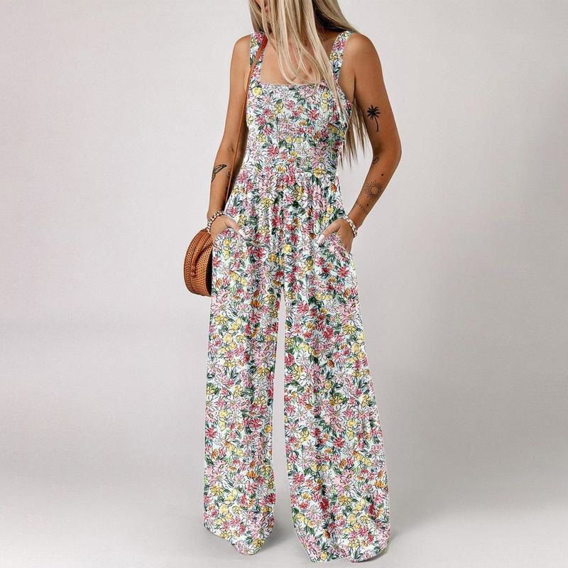 💎 -50% FRÜHLINGS-DEAL! 💎 Damen Ärmelloser Jumpsuit: Weitbein, Elastisch & Mit Taschen für Sommer