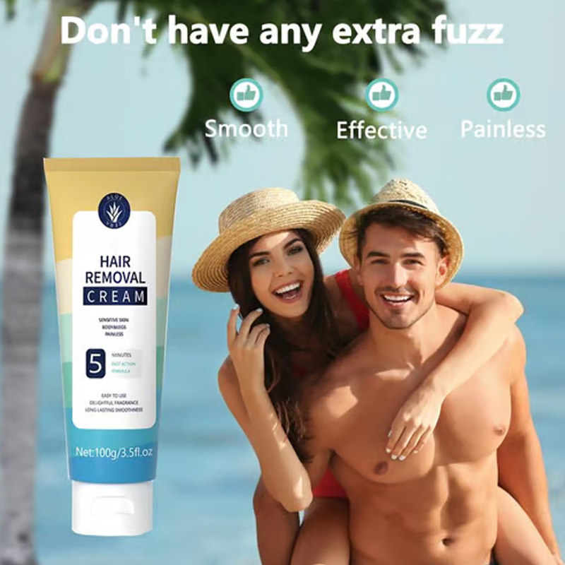 🔥  50% RABATT！！🔥Schmerzfreie Ganzkörper-Haarentfernungscreme für Männer und Frauen – Hautfreundlich für alle Körperbereiche🌿