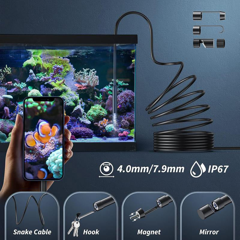 ⏳50 % Rabatt, Zeitlich begrenzt!🔍Wasserdichte HD-Endoskopiekamera