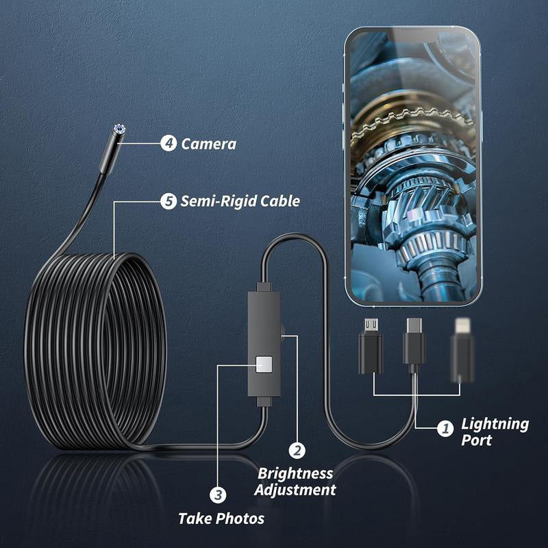 ⏳50 % Rabatt, Zeitlich begrenzt!🔍Wasserdichte HD-Endoskopiekamera