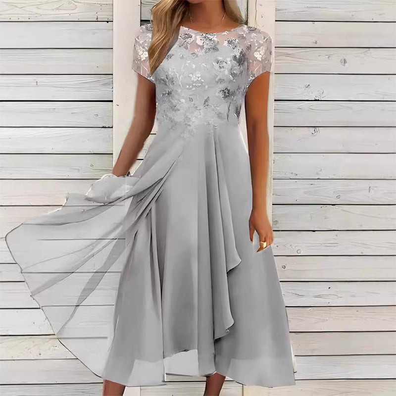 👗✨ Elegantes Damenkleid mit Rundhalsausschnitt – figurschmeichelnd, knitterfrei & vielseitig, jetzt −50%