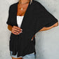 Sommer-Sonderangebot: 50% Rabatt!🌼Neue, stylische, fließende Kurzarm-Strickjacke (Modelljahr 2026)