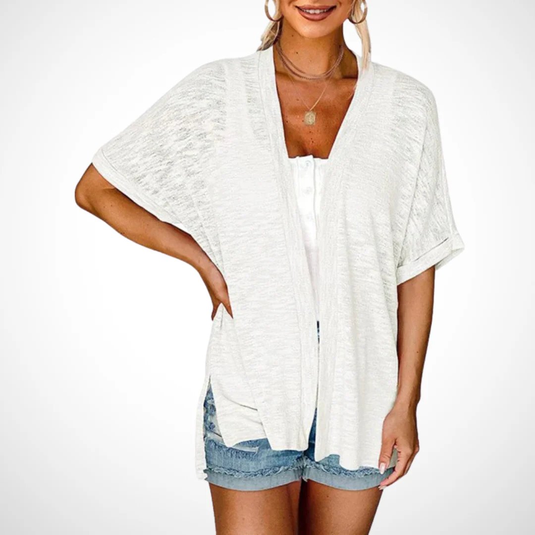 Sommer-Sonderangebot: 50% Rabatt!🌼Neue, stylische, fließende Kurzarm-Strickjacke (Modelljahr 2026)