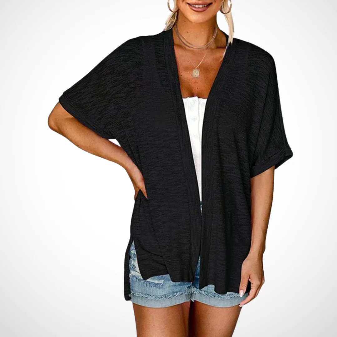 Sommer-Sonderangebot: 50% Rabatt!🌼Neue, stylische, fließende Kurzarm-Strickjacke (Modelljahr 2026)