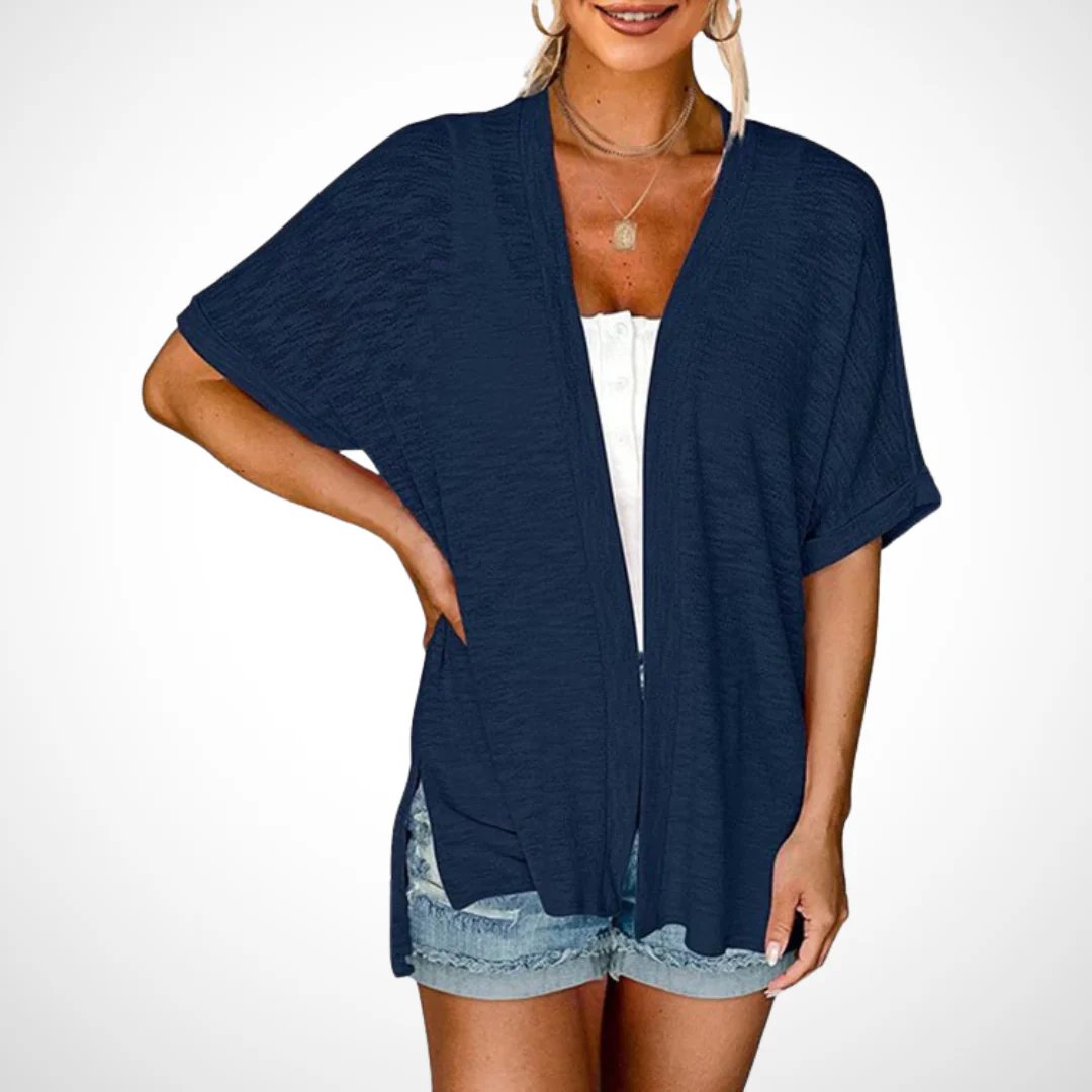 Sommer-Sonderangebot: 50% Rabatt!🌼Neue, stylische, fließende Kurzarm-Strickjacke (Modelljahr 2026)