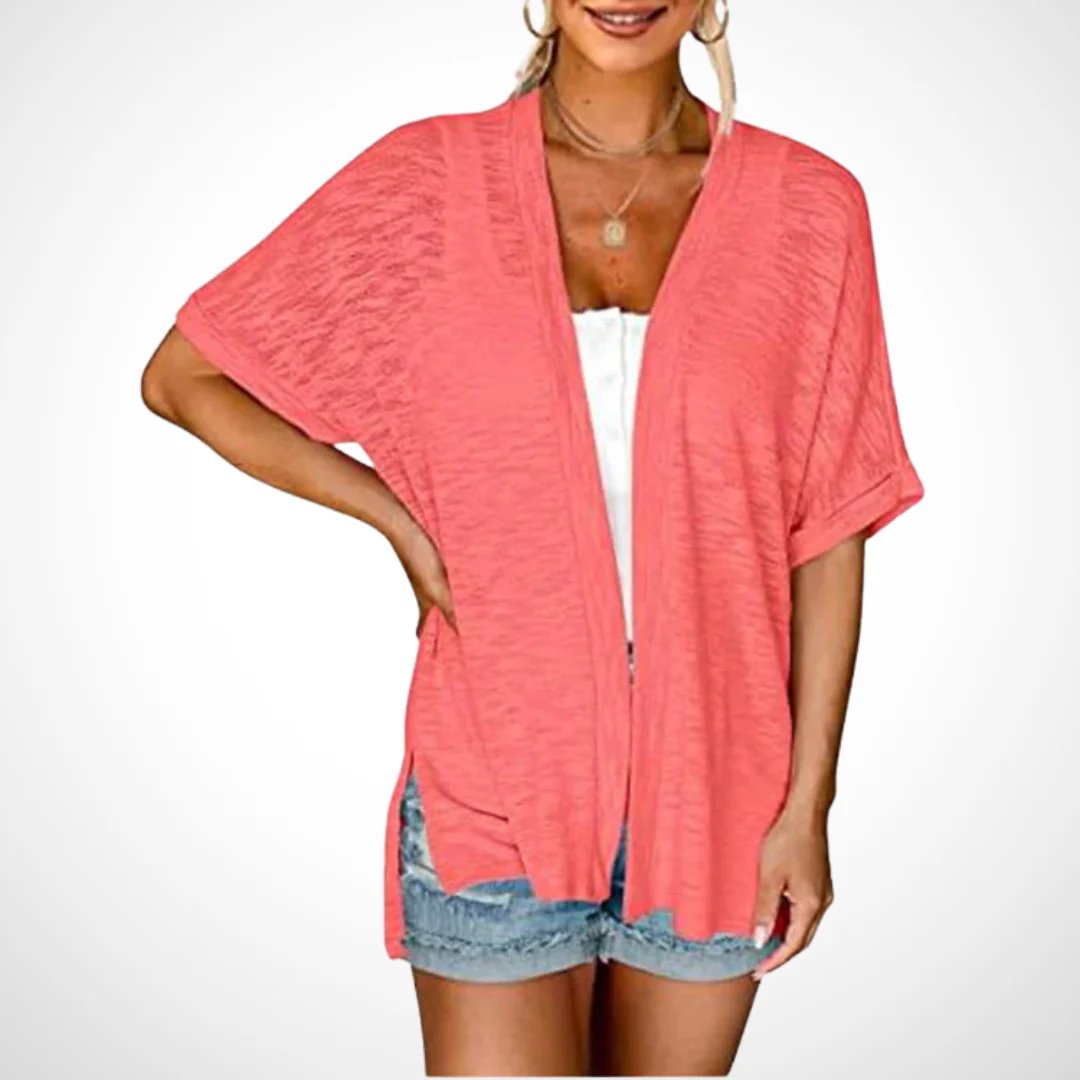 Sommer-Sonderangebot: 50% Rabatt!🌼Neue, stylische, fließende Kurzarm-Strickjacke (Modelljahr 2026)
