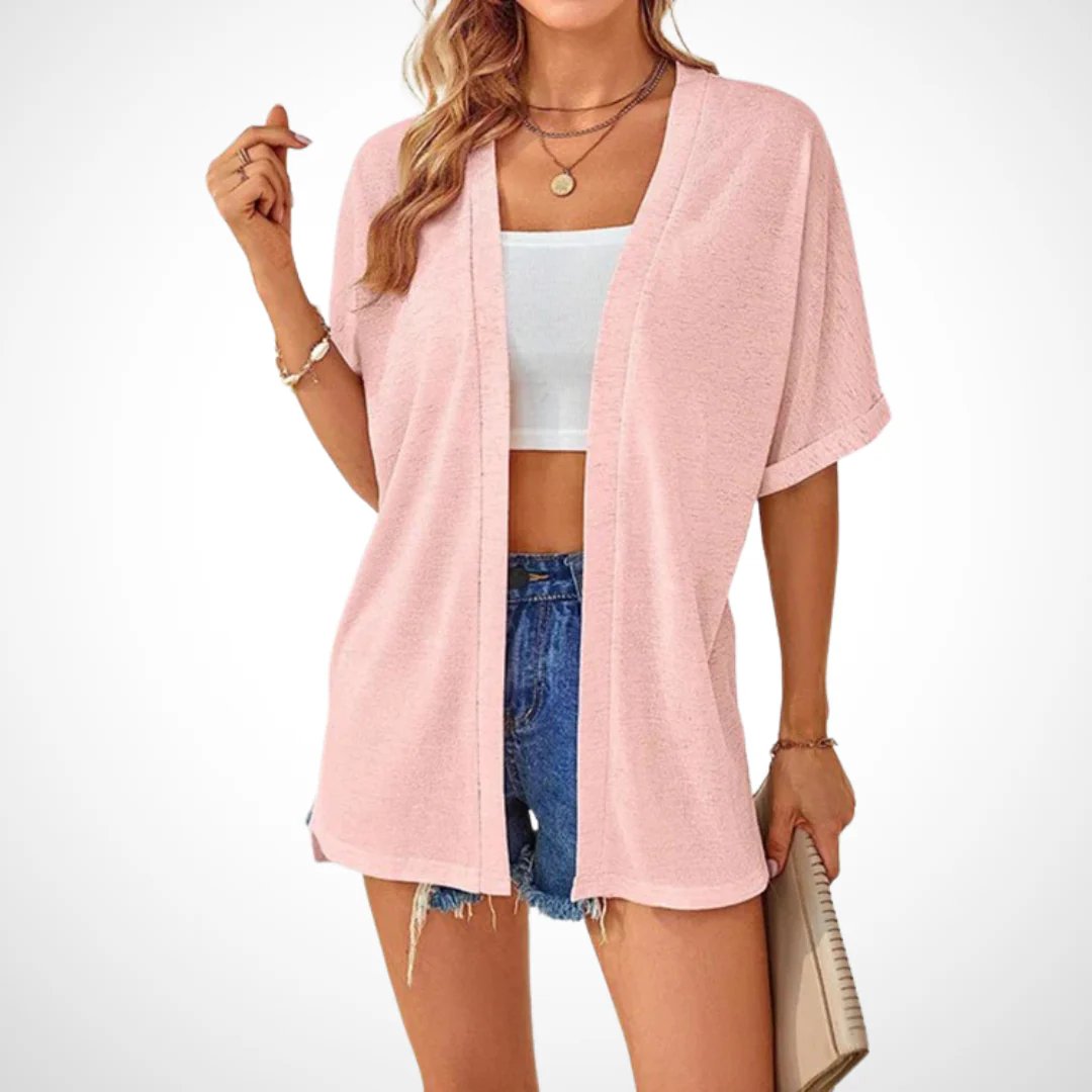 Sommer-Sonderangebot: 50% Rabatt!🌼Neue, stylische, fließende Kurzarm-Strickjacke (Modelljahr 2026)