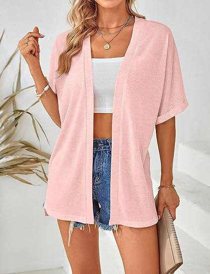 Sommer-Sonderangebot: 50% Rabatt!🌼Neue, stylische, fließende Kurzarm-Strickjacke (Modelljahr 2026)