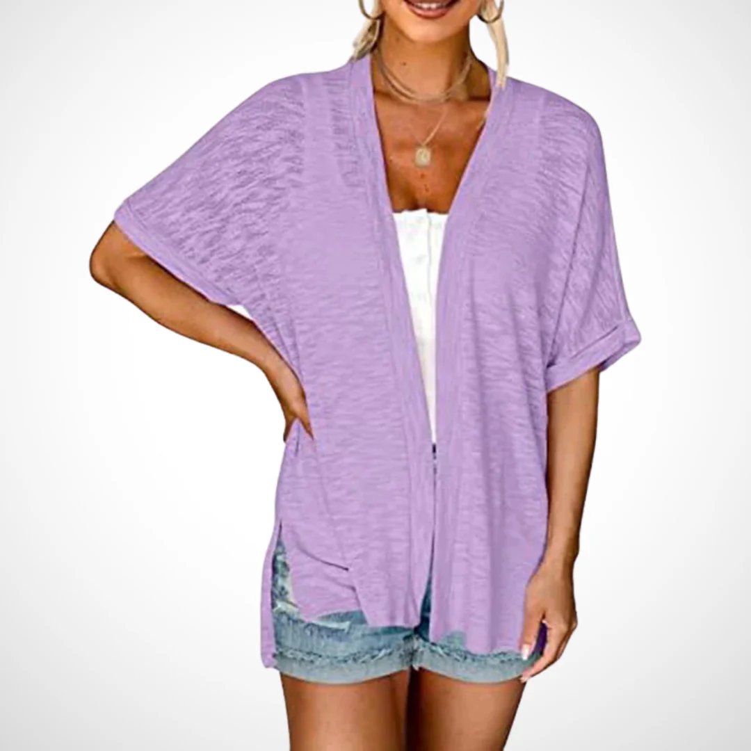 Sommer-Sonderangebot: 50% Rabatt!🌼Neue, stylische, fließende Kurzarm-Strickjacke (Modelljahr 2026)