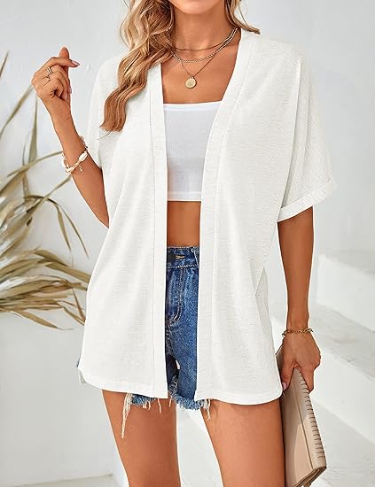 Sommer-Sonderangebot: 50% Rabatt!🌼Neue, stylische, fließende Kurzarm-Strickjacke (Modelljahr 2026)