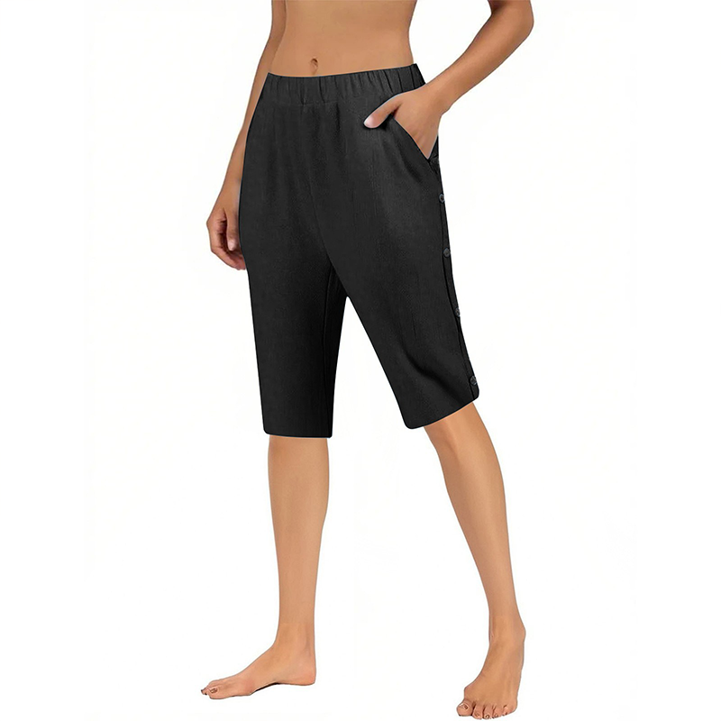 🌿☀️ 50% RABATT 🔥 Damen Capri-Hose aus Baumwolle & Leinen – locker, atmungsaktiv & perfekt für den Sommer ✨