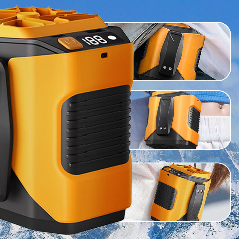 🌀 Leistungsstarker Hüftventilator mit 100 Geschwindigkeitsstufen – USB-C aufladbar, extrem starker Luftstrom, ideal für Baustelle, Outdoor & Reisen ⚡