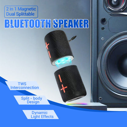 🎁2-in-1 magnetischer, zweifach teilbarer Bluetooth-Lautsprecher
