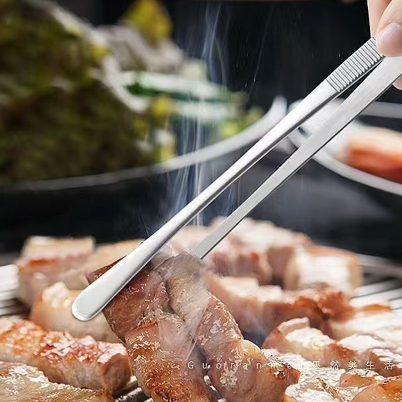 Mehrzweck-Grill- und Backzange aus rostfreiem Stahl mit rutschfester Beschichtung