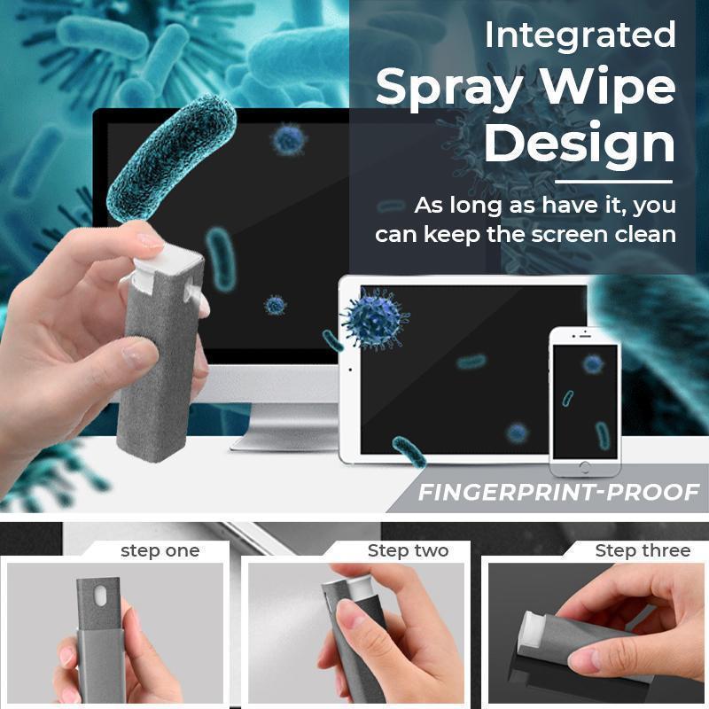 🎁Hot Selling 2026 - Neue 3 in 1 Bildschirm Reinigung Spray Flasche und Wisch