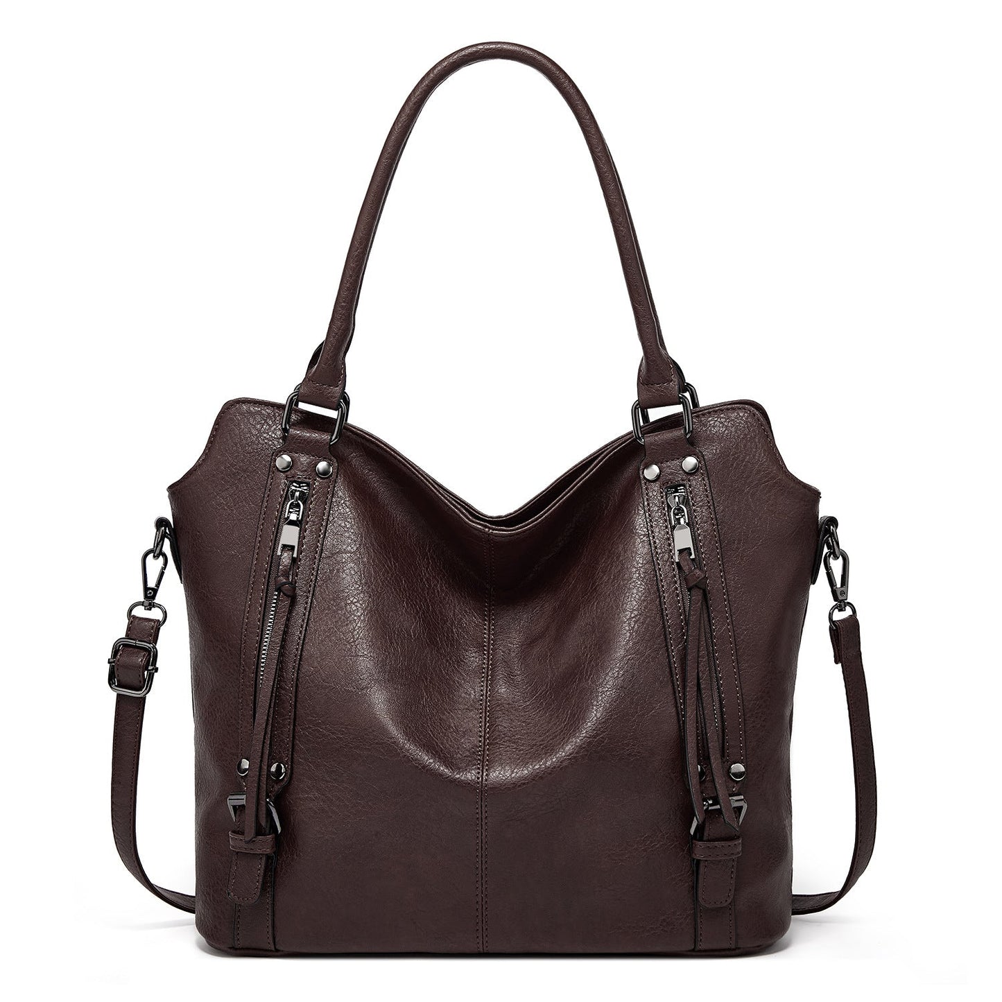 👜  50% RABATT! ✨ Kunstleder-Shopper Damen – Vielseitig, Praktische Fächer, Set mit Beutel 💼