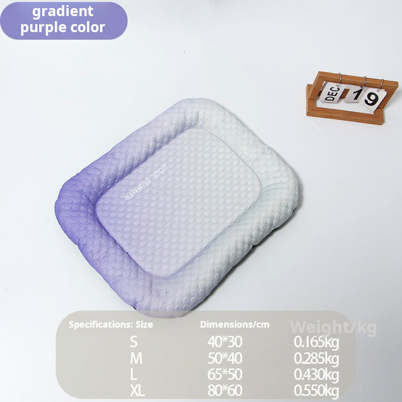 🐱🐶50% RABATT JETZT HALBER PREIS❄️ Eisseide Kühlmatte für Hunde & Katzen, farbverlaufend, waschbar in vielen Größen 🧼🛋️