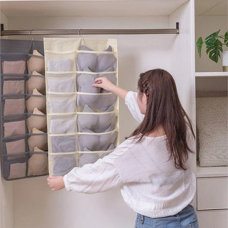 🩲 50% RABATT! 📦 Doppelseitiger Hängeorganizer für Unterwäsche – Platzsparend, vielseitig & übersichtlich – Ideal für Schrank & kleine Räume 🏠