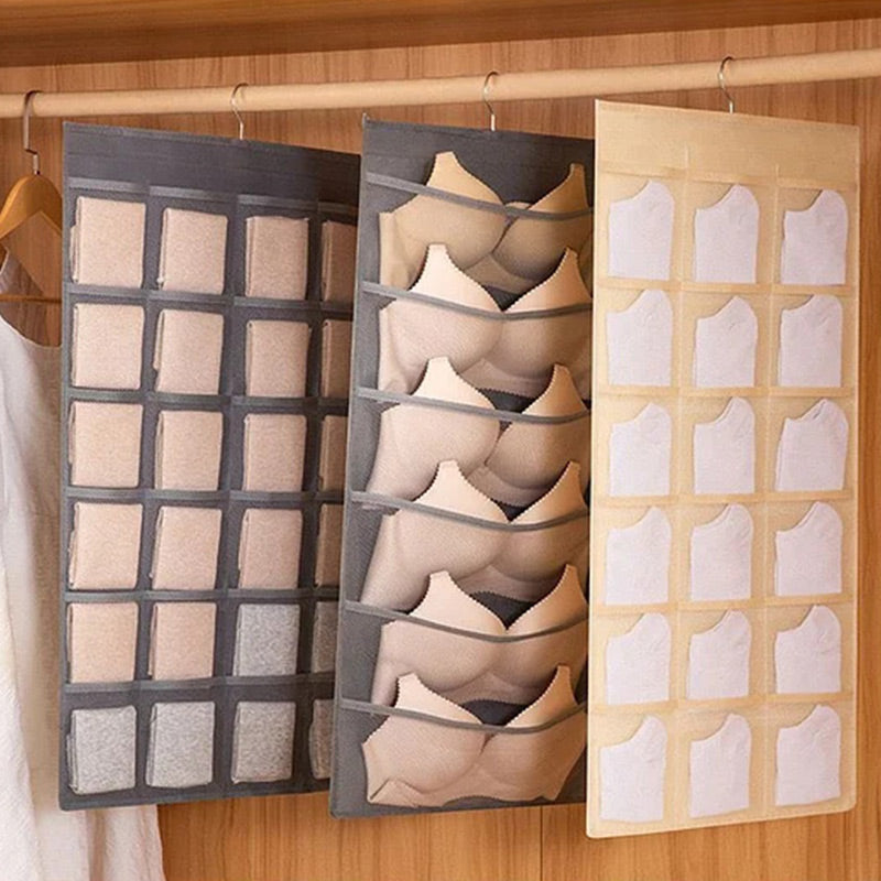 🩲 50% RABATT! 📦 Doppelseitiger Hängeorganizer für Unterwäsche – Platzsparend, vielseitig & übersichtlich – Ideal für Schrank & kleine Räume 🏠