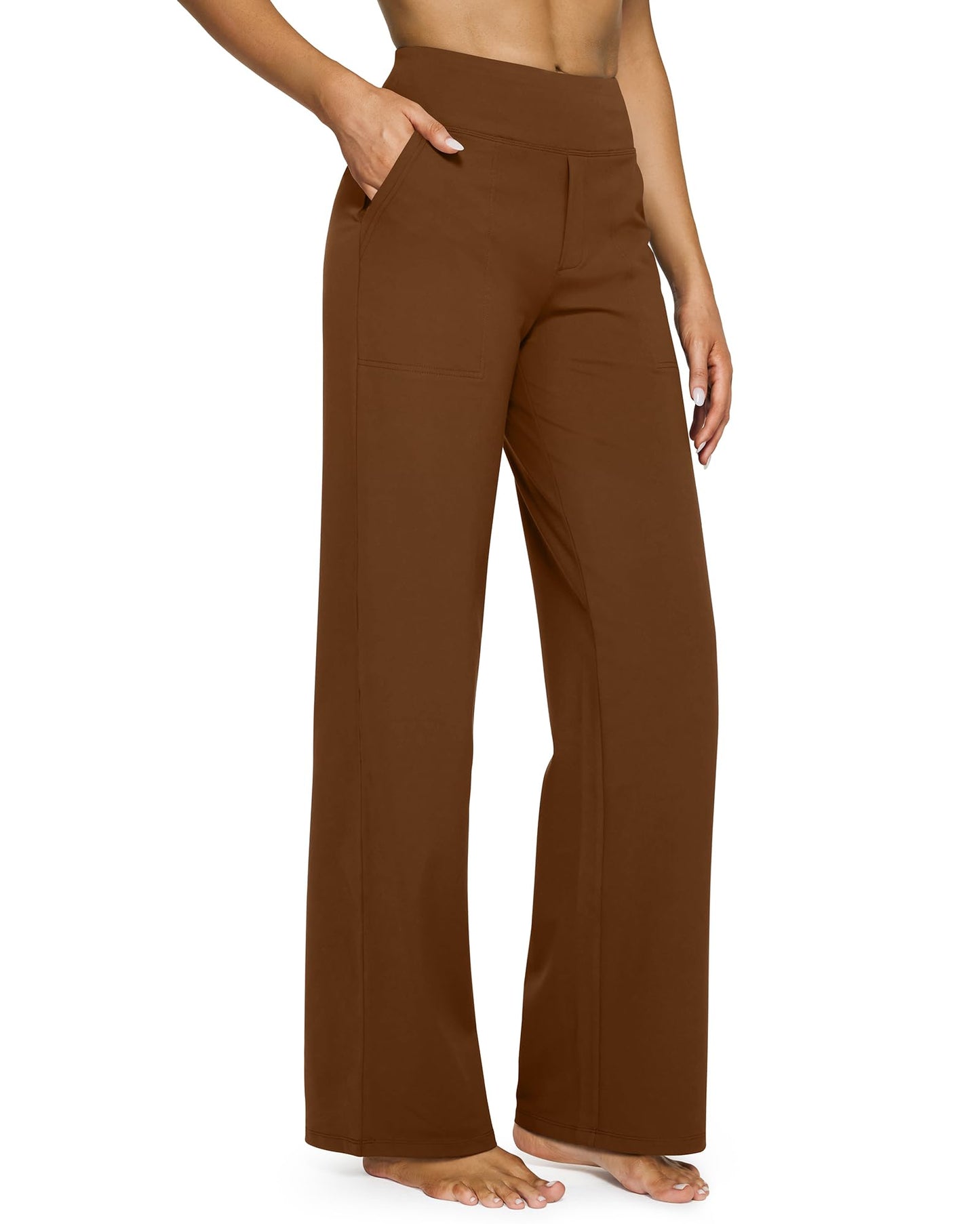 💖LAST-DAY-AKTION – 50 % RABATT 💖 Lässige Yoga-Hose mit weitem Bein für Damen mit hoher Taille und Stretch