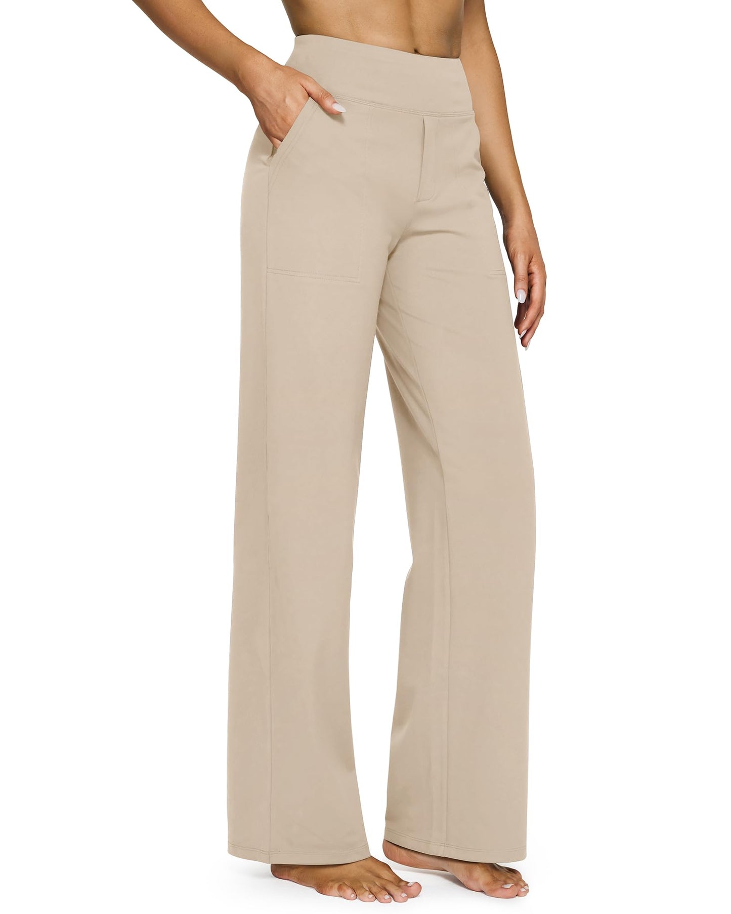 💖LAST-DAY-AKTION – 50 % RABATT 💖 Lässige Yoga-Hose mit weitem Bein für Damen mit hoher Taille und Stretch