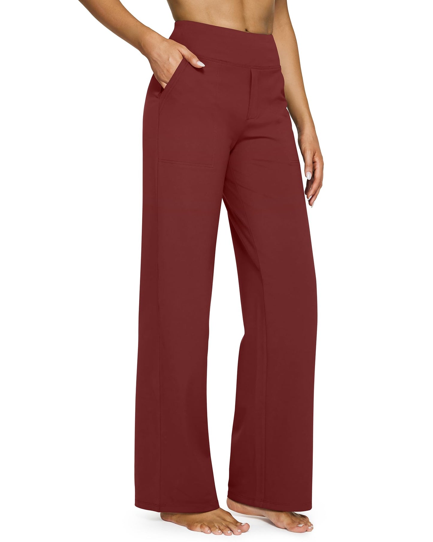 💖LAST-DAY-AKTION – 50 % RABATT 💖 Lässige Yoga-Hose mit weitem Bein für Damen mit hoher Taille und Stretch