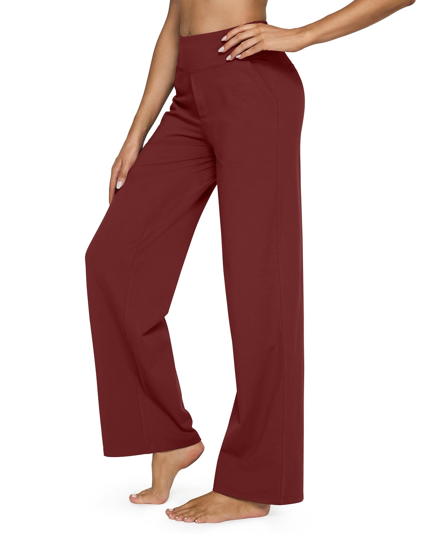 💖LAST-DAY-AKTION – 50 % RABATT 💖 Lässige Yoga-Hose mit weitem Bein für Damen mit hoher Taille und Stretch