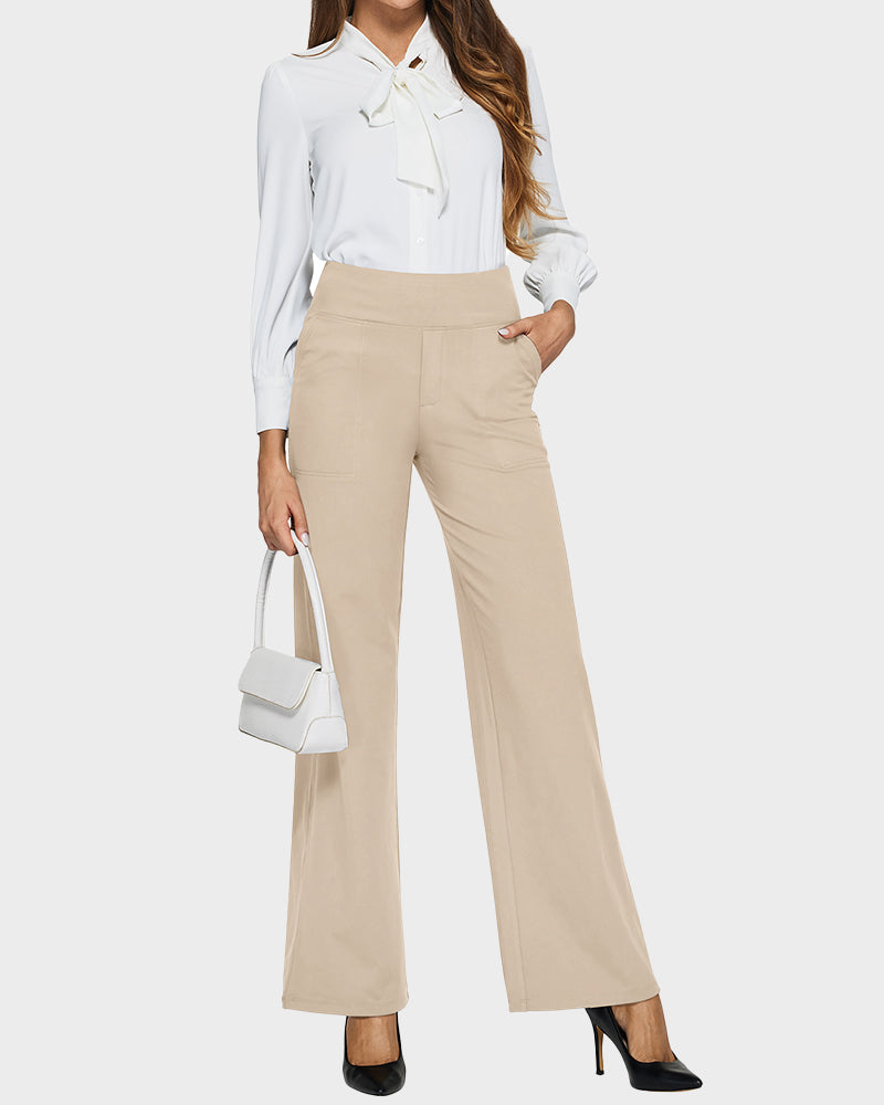 💖LAST-DAY-AKTION – 50 % RABATT 💖 Lässige Yoga-Hose mit weitem Bein für Damen mit hoher Taille und Stretch
