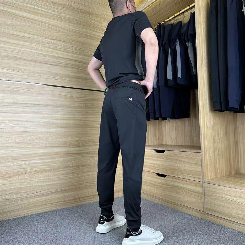 💎 50% RABATT! 💎 Zweiteiliges Sport-Set für Herren – Kurzarm-T-Shirt & Lange Hose | Atmungsaktiv, Bequem & Ideal für Training oder Freizeit 🏃‍♂️