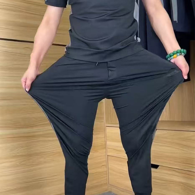 💎 50% RABATT! 💎 Zweiteiliges Sport-Set für Herren – Kurzarm-T-Shirt & Lange Hose | Atmungsaktiv, Bequem & Ideal für Training oder Freizeit 🏃‍♂️