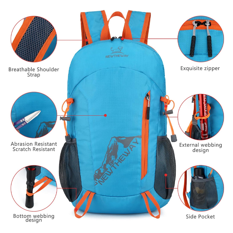🌧️ Faltbarer, wasserdichter Campingrucksack – Leichter, tragbarer Outdoor-Reiserucksack⛺