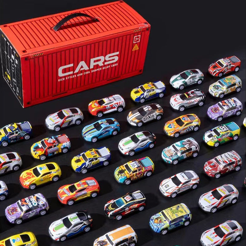 🎅Zeitlich begrenztes Angebot 50 % RABATT🎁48 Mini-Rückziehautos mit eingebautem Garagenset