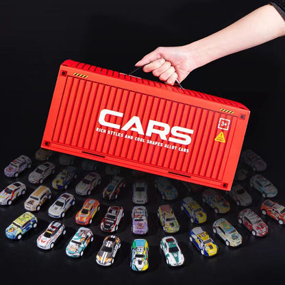 🎅Zeitlich begrenztes Angebot 50 % RABATT🎁48 Mini-Rückziehautos mit eingebautem Garagenset