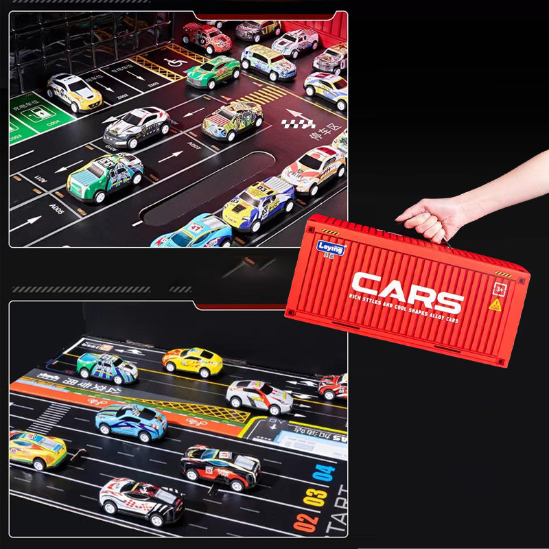 🎅Zeitlich begrenztes Angebot 50 % RABATT🎁48 Mini-Rückziehautos mit eingebautem Garagenset