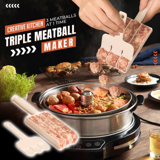 ✅50 % Rabatt🔥Creative Kitchen Dreifach-Fleischbällchen-Maker