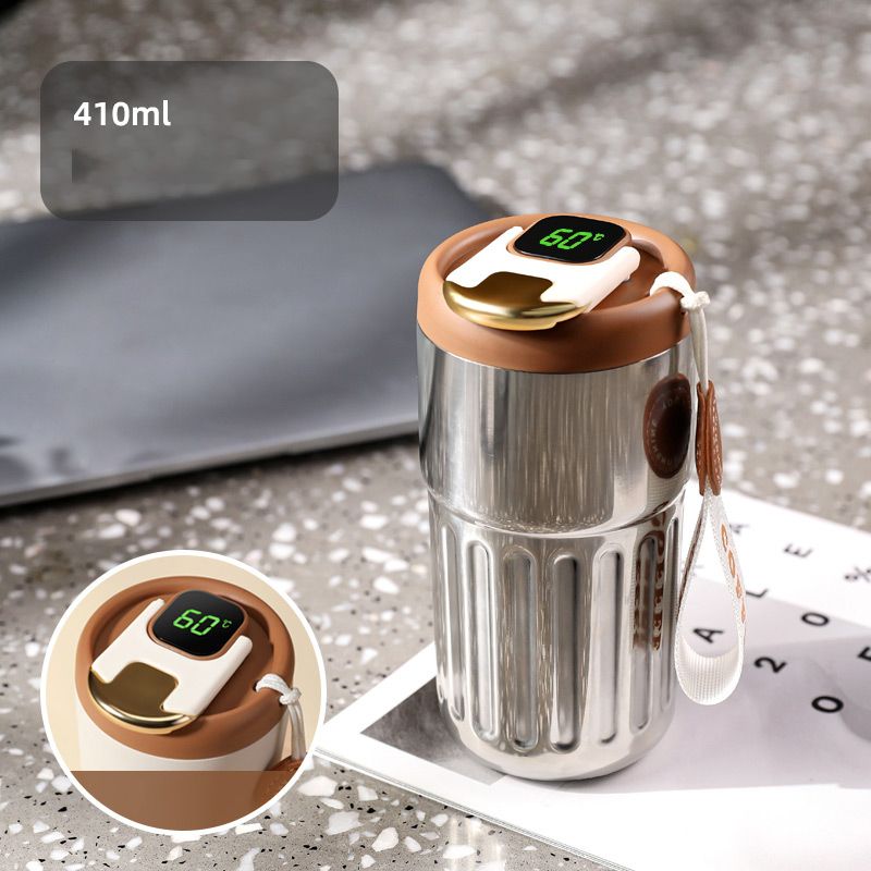 ☕ Kaffeebecher mit LED-Temperaturanzeige – digitaler Thermo-Becher mit Display, wiederaufladbar, ideal für Büro, Zuhause & unterwegs